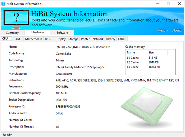 HiBit System Information系统信息检测工具