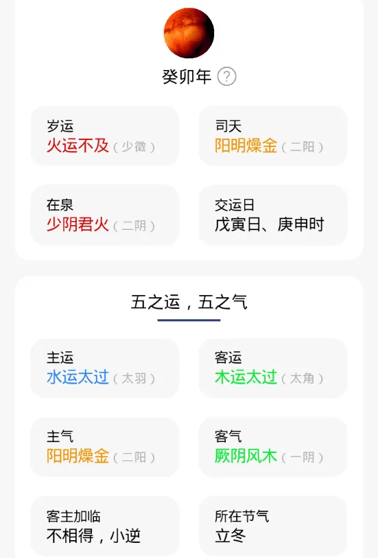 吉真五运六气(命理查询器)